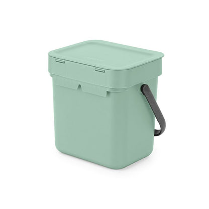 Afvalemmer Sort & Go Jade Green – 3 liter