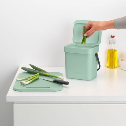 Afvalemmer Sort & Go Jade Green – 3 liter