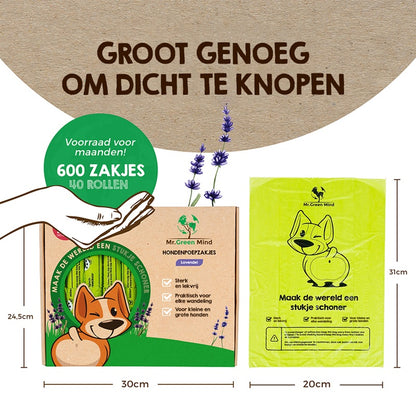 Hondenpoepzakjes Lavendel – 600 stuks