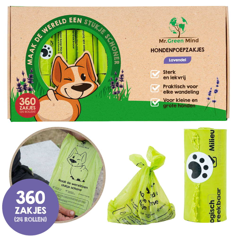 Hondenpoepzakjes Lavendel – 360 stuks