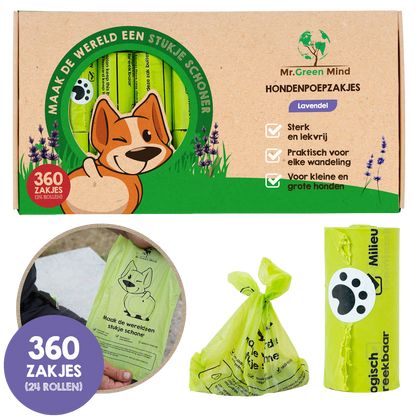 Hondenpoepzakjes Lavendel – 360 stuks
