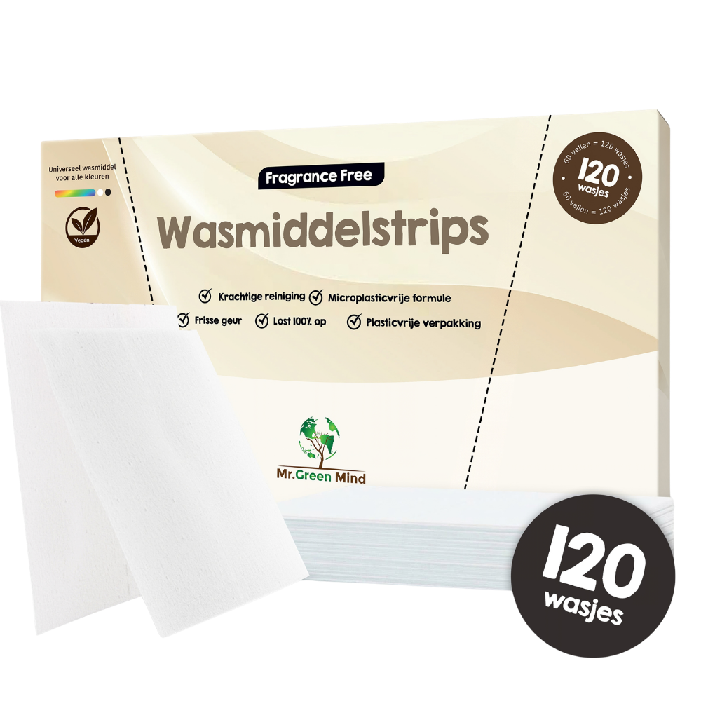 Parfumvrije Wasstrips - 120 Wasbeurten