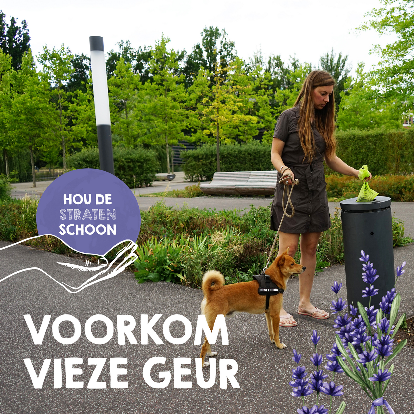 lavendel-hondenpoep-zakjes
