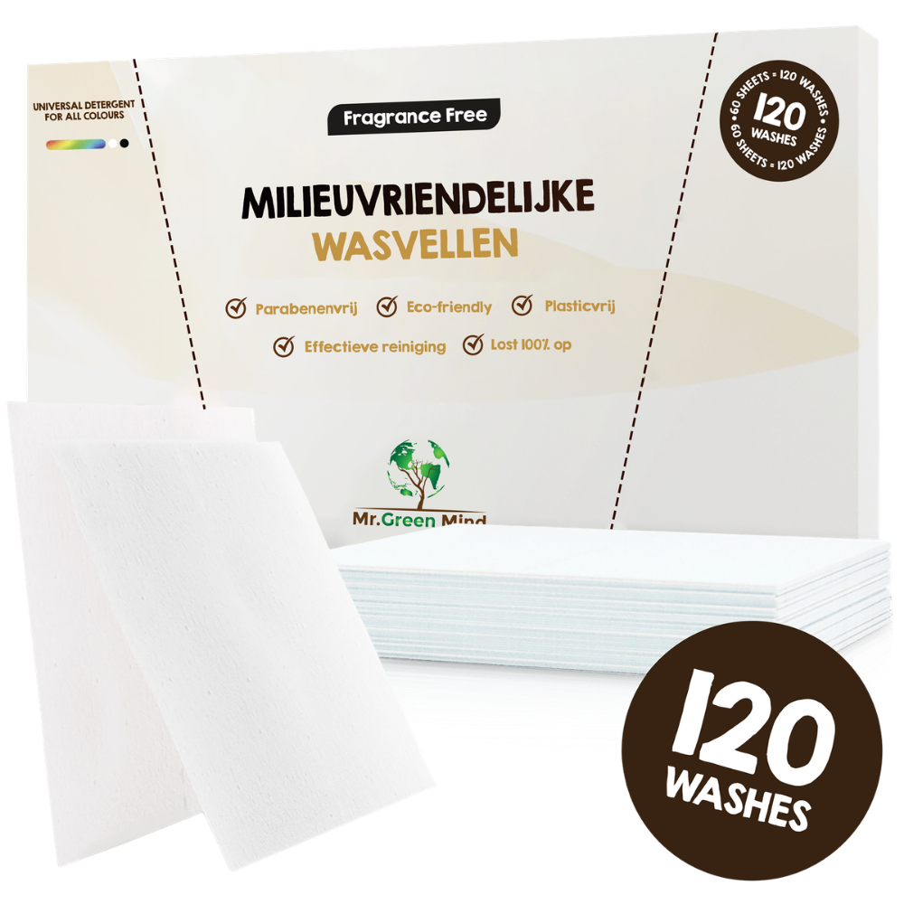 Parfumvrije Wasstrips - Milieuvriendelijk - 120 Wasbeurten